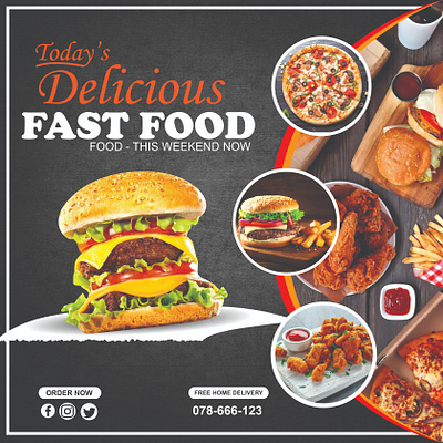 Fast Food Flyer Design design flyer design graphic design poster design