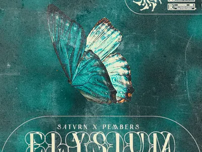 SATVRN x PEMBERS - ELYSIUM album artwork cover design graphic design illustration logo modern music