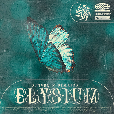 SATVRN x PEMBERS - ELYSIUM album artwork cover design graphic design illustration logo modern music