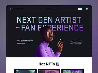 Solo Music - NFT Marketplace for musicians and fans 2d ilustration animation artists avatars blockchain brandbook branding community design system fans key visual marketplace music nft profile tokens ui ux web3 website