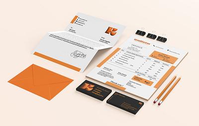 Kalista's stationary brand identity branding business cards design graphic design illustration invoice letter logo modern design stationary vibrant colors