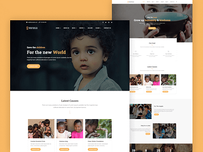 Nonprofit Charity WordPress Theme - Vorosa nonprofit wordpress