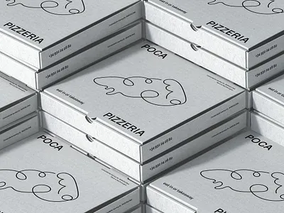 Poca Pizzeria art di art direction box branding design graphic graphic design illustration logo mockup pizza typography