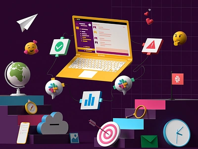 Slack - 3D Illustration 3d illustration