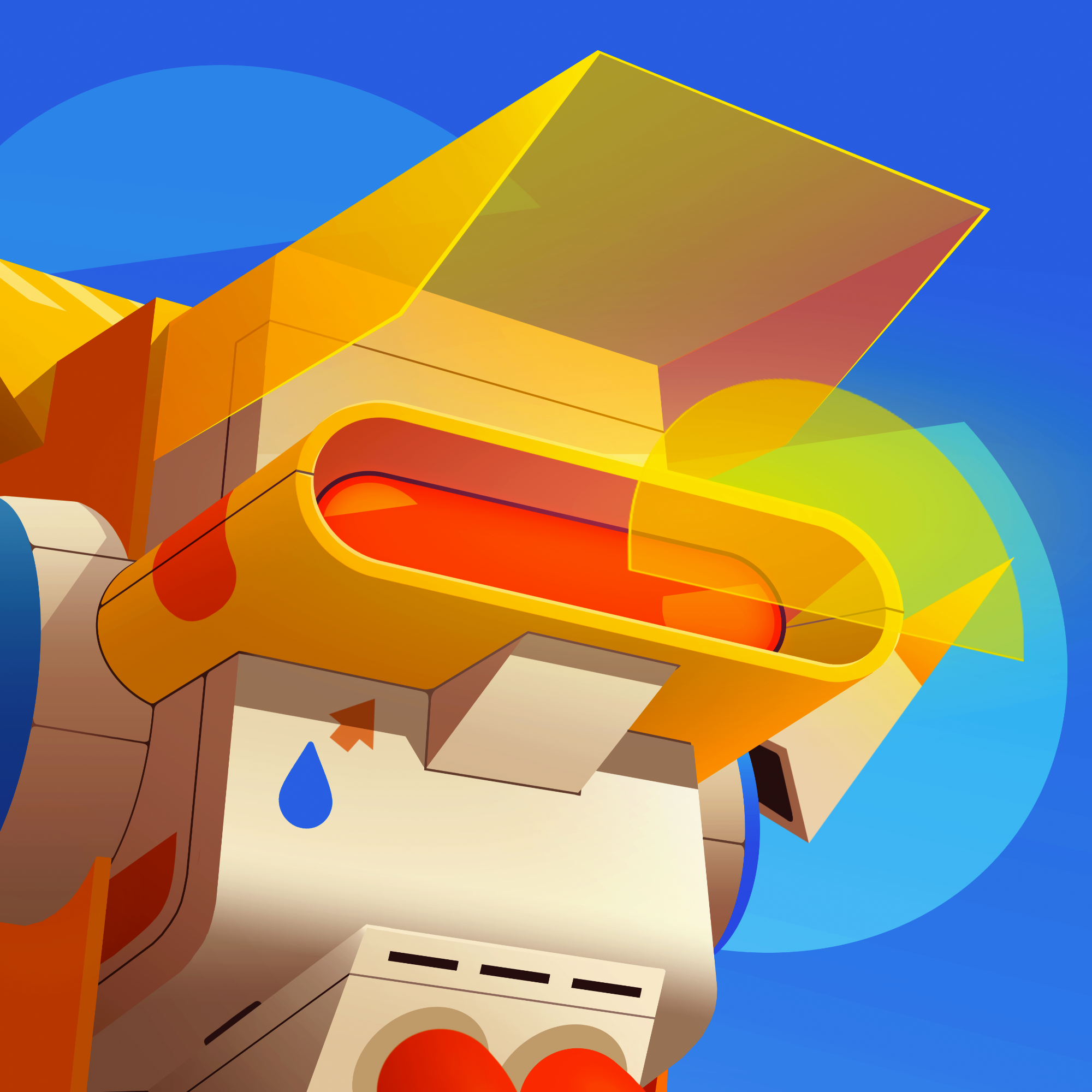 Headunit tears💧 artwork character character design concept art cyber cyberpunk digitalart goggles illustration illustrator machine robot robot design robot head robotics scifi sek sekond tears vector