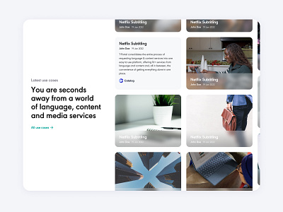 Use Cases Section blocks blog cards case studies landing page ui use cases