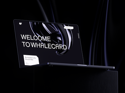 Whalecard — Website 3d animation black branding crypto design fashion finance graphics high end liquid logo minimalist motion render rendering visualization web design web3 website