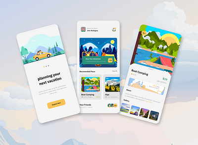 Journey App Design app design explore figma figma design graphic design journey app mobile app mobile app dsign ui uiux design user experience userinterface