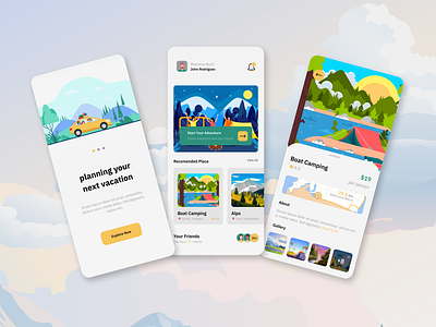 Journey App Design app design explore figma figma design graphic design journey app mobile app mobile app dsign ui uiux design user experience userinterface