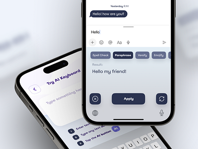 Keyboard Ai - Mobile app ai ai app ai keyboard app design interface keyboard mobile mobile app ui ux