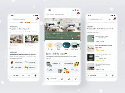 Harmony Furniture - Home - Mobile Apps 3d branding chair clean e commerce fresh furniture graphic design ikea interior design lifestyle ui ux