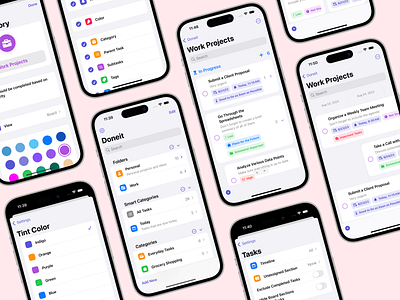 Doneit 2.5 - iPhone Screens design design for ios app design for mobile app digital design ios app ios app design ios app ui design ios ui iphone app mobile app design mobile app ui design mobile design mobile ui product design ui ui design for ios app ui for app ui for ios app ui for mobile uiux