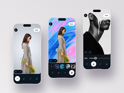 Background Eraser - UX/UI iOS Mobile app app app design background background editor background eraser design edit app editor editor app eraser ign ui design mobile mobile app mobile interface responsive design ui ux ux research