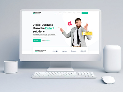 Business Consultant Web Template agency website business consultant business website creative figma template landing page minimal portfolio social media software startup ui ux design web template website design