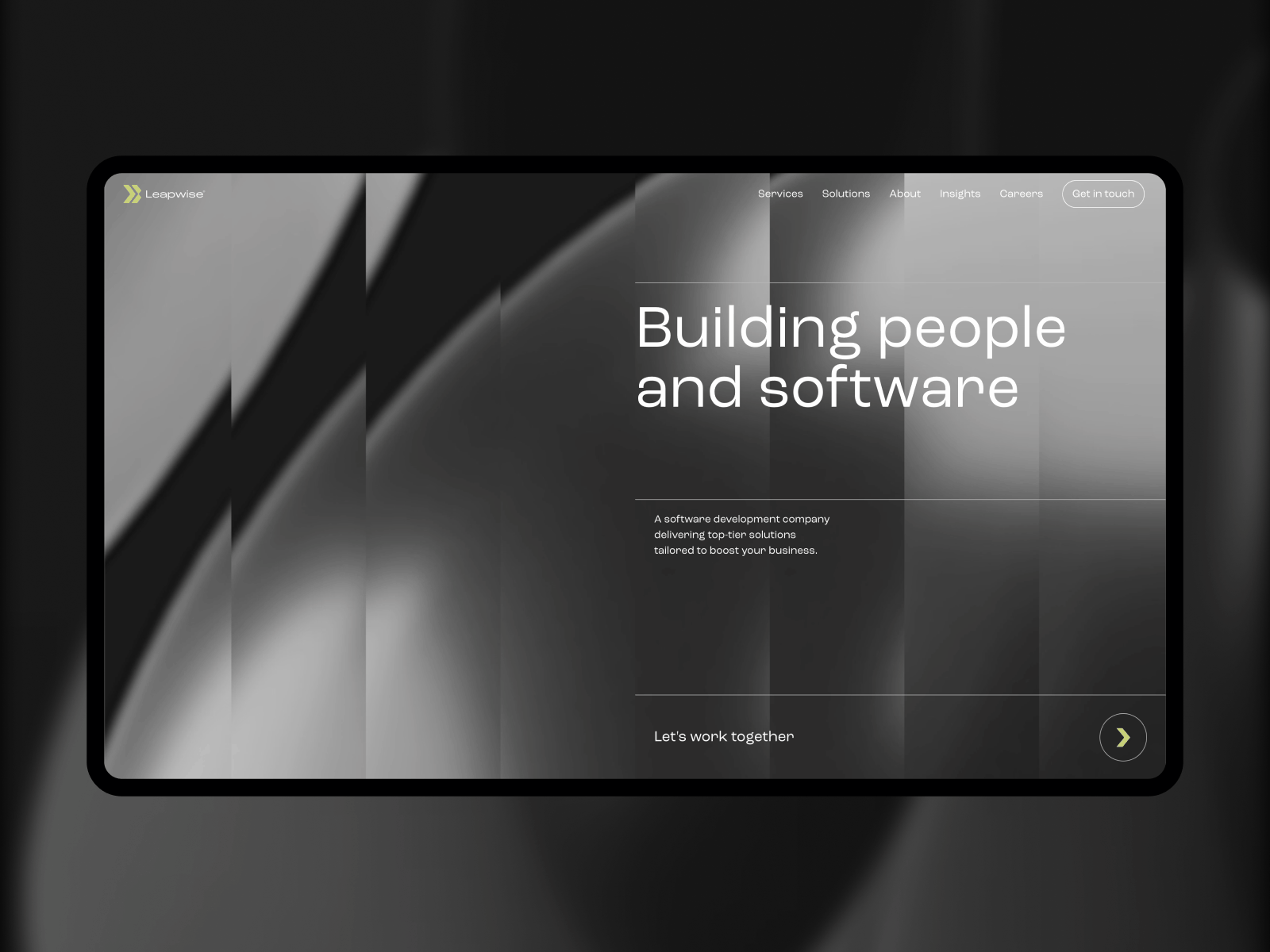 Leapwise - tech company website abstract animation branding design graphics illustration logo ui visual web