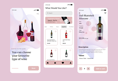 Wine Store Mobile Design