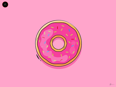 Donut illustration in adobe illustration creative flat design graphic design illustration vector