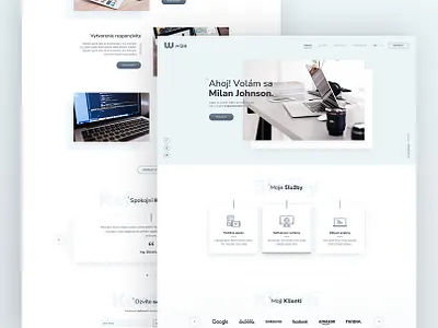 Wize blue design landing page layout portfolio ui ux web webdesign website