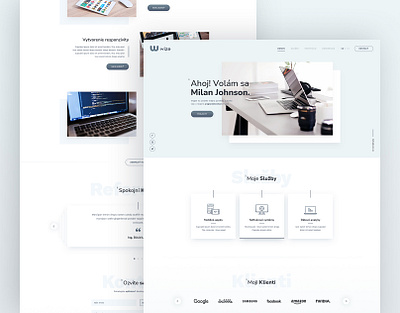 Wize blue design landing page layout portfolio ui ux web webdesign website