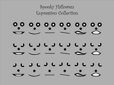 Spooky Hallowen Expression Collection face