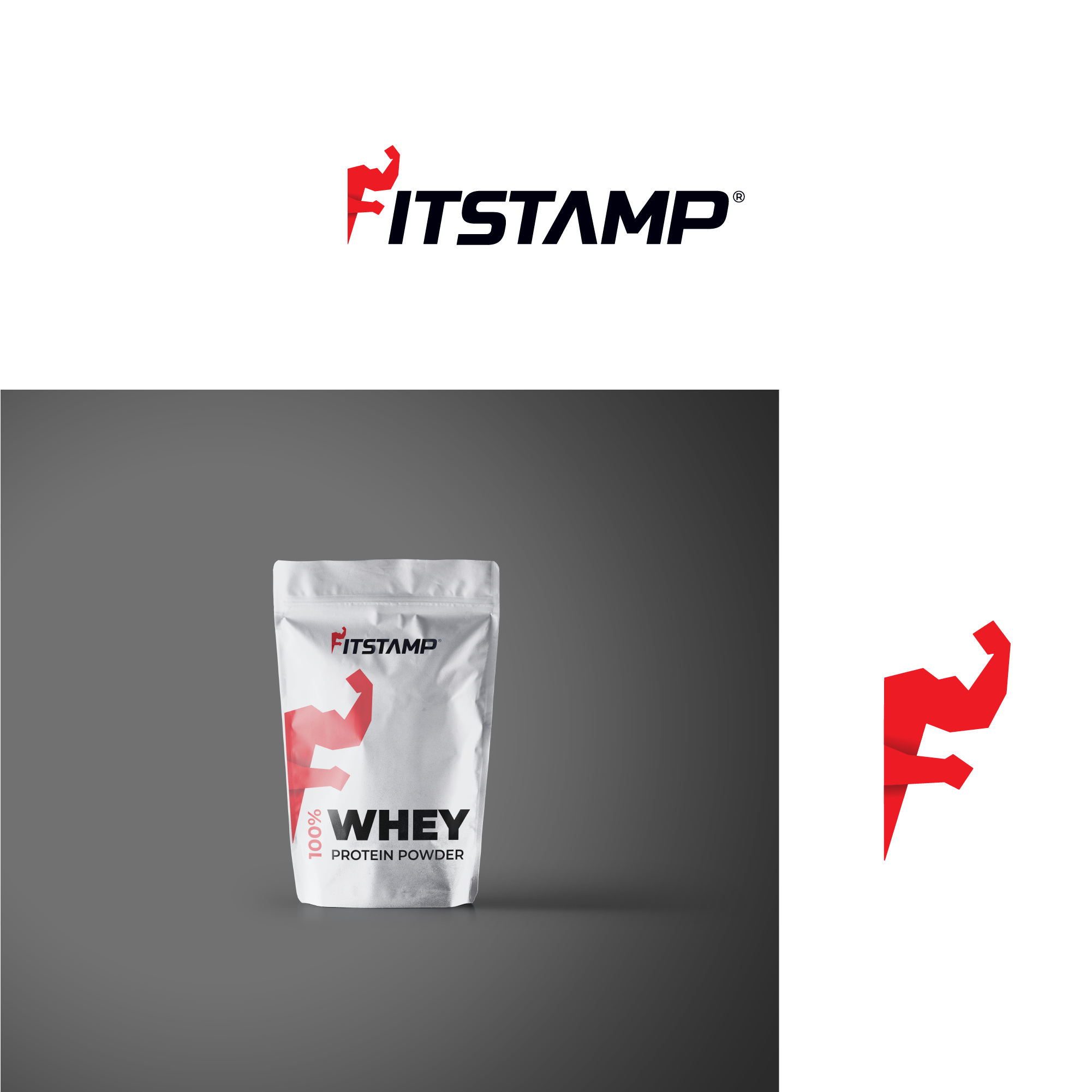 Fitstamp bodybuilding bold brand identity branding fit fitness graphic design gym logo identity design logo logos power powerful simplicity smart logo solid logo supplement vector wordmark