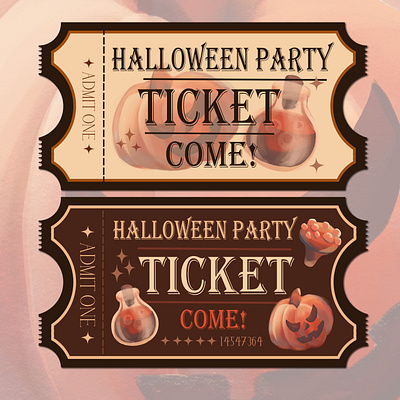 Halloween party set vector + Illusrtration on Ipad (Procreate) branding colorful design graphic design halloween illustration menu party poster set ticket