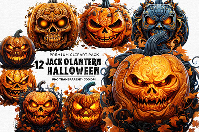 Jack O Lantern Pumpkin Clipart festive
