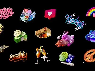 Christmas 3d Stickers 3d 3d design 3d stickers animation campaign christmas graphic design illustration instagram motion graphics stickers wishes