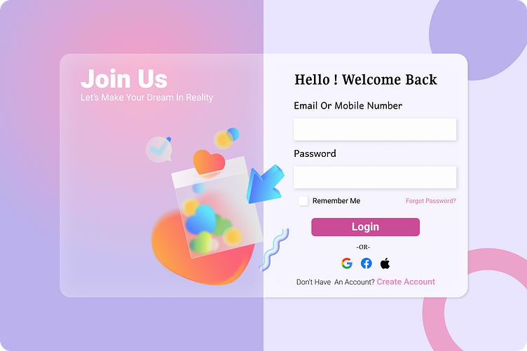 Registration Page Design by Jeni Khant on Dribbble