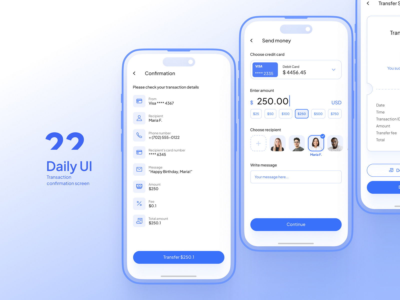 Daily UI #22 - Transaction confirmation screen by Veronica K on Dribbble