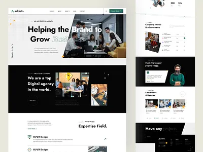 Addeto | Morden Agency Template. agency linearpixel morden design tusharsharma69 ui ux design web website design