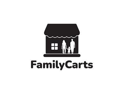 Family Carts Logo branding design family family carts logo graphic design home homes logo logo design logos logotype rumah simple logo vector