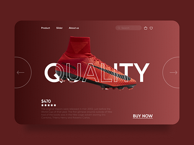 Nike Football Boots & Shoes concept boots football shoes store ui ux web website