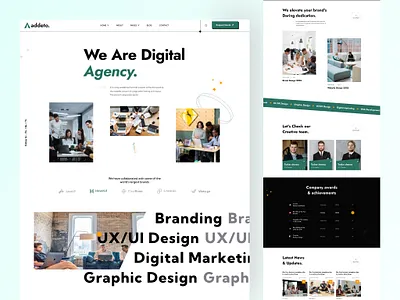 Addeto. | Trendy Agency Template. addeto agency design template tusharsharma69 ui ui design ux design web website
