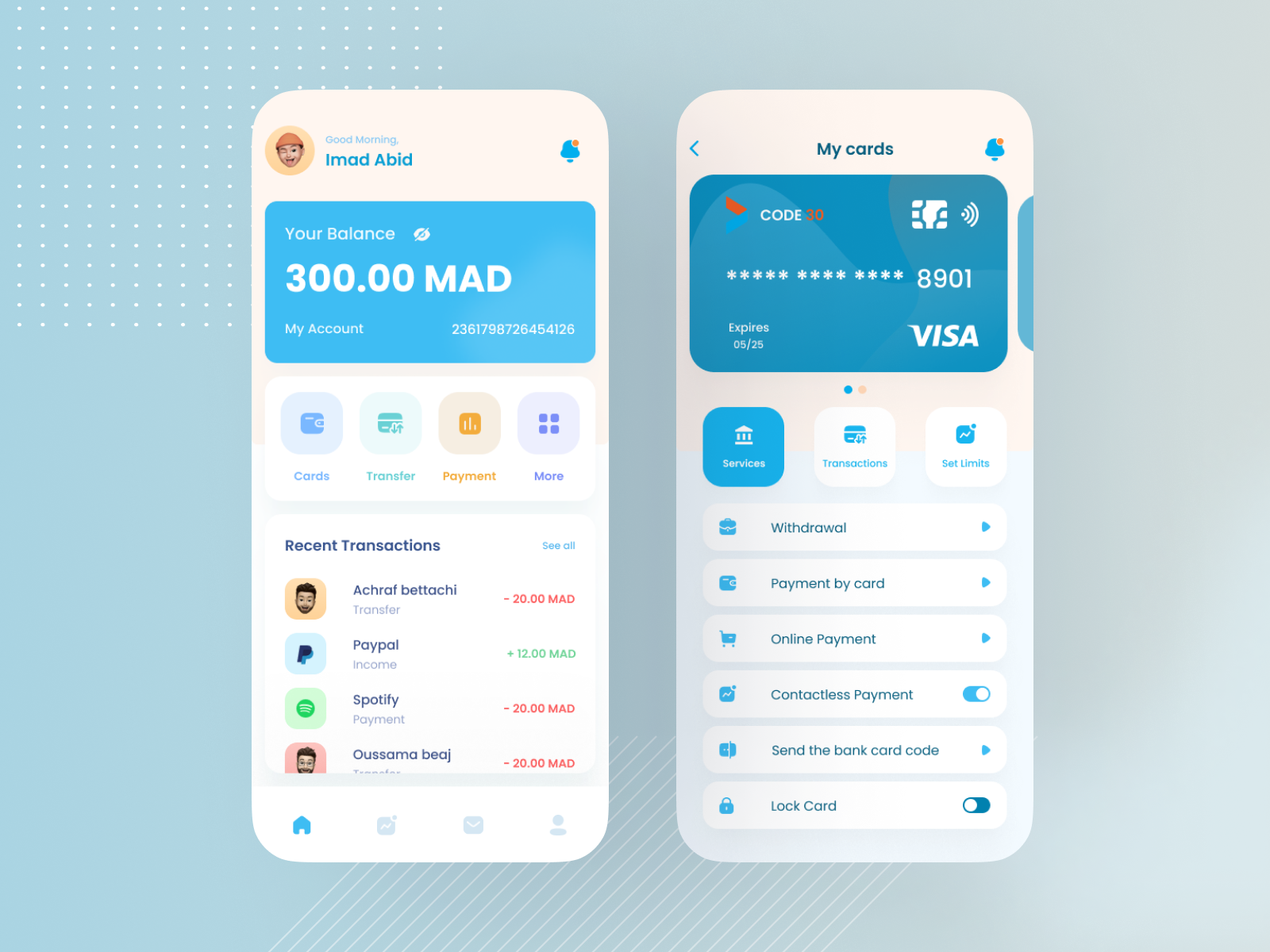 CIH bank Redesign - Mobile Banking App by imad abid on Dribbble