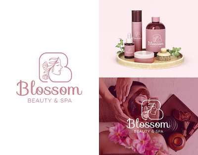 Logo Branding | Blossom Beauty & Spa beauty blossom brand design branding graphic design logo logo design mockup nature spa typography