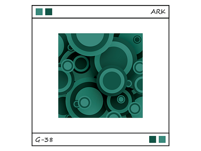 G-38 abstract circle decoration frame graphic green illustration line minimal modern modern art print shadow vector