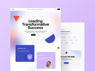 Company website landing page design appdesign branding digital framer gradient ios landing page layout mobile app product design ui ui design ux uxdesign web web design web development webflow website website design