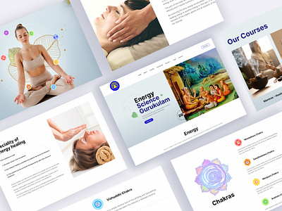 Landing page branding design energy healing home home page landing page ui web website