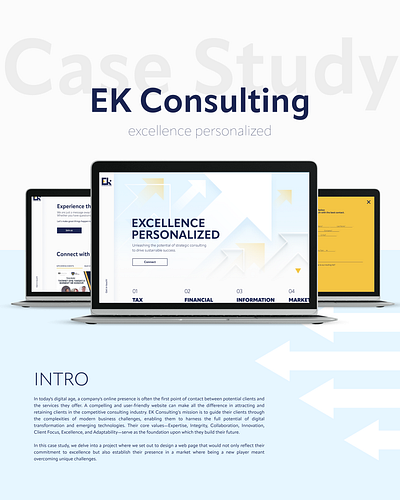 Case Study for EK Consulting casestudy interface design landing page ui ui design ux ux design website
