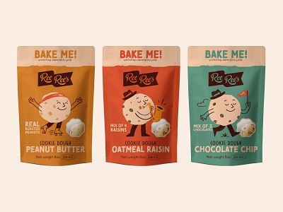 Ree Ree's Pouch brand identity branding cartoon colorful cookie cookies cute design food friendly fun illustration logo mascot modern packaging pouche retro simple vintage