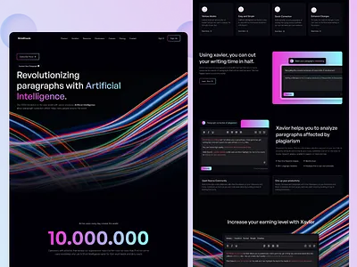 Artificial Intelligence Landing Page design ui ui design web design web development website design website development