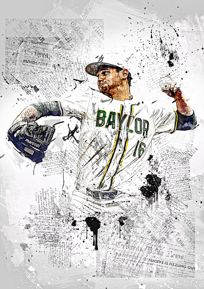 Tyler Thomas Baseball illustration adobe art artist creative design ill illustration illustrations illustrazione portrait