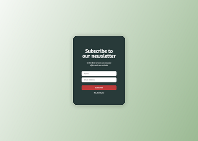 DailyUI #016 - Pop-up Overlay dailyui pop up subscribe ui ux