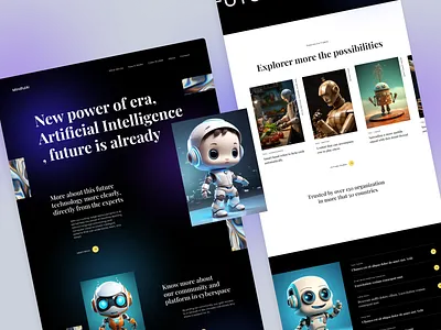 Artificial Intelligence Landing Page | Web Design ui ui design ui designer ui designs web design web development website design website development