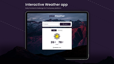 Interactive Weather App animation app brand branding clean design graphic design icon logo logo design minimal motion graphics typography ui ux vector web web design website