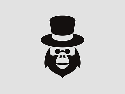 Mr.Ape ape brand branding design elegant graphic design hat illustration logo logotype mark minimalism minimalistic mister modern monkey mr sign sir