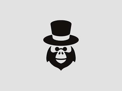 Mr.Ape ape brand branding design elegant graphic design hat illustration logo logotype mark minimalism minimalistic mister modern monkey mr sign sir
