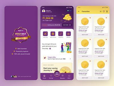Digital Gold App app design buy gold digital gold gold online gold ui design uiux