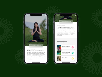 Meditation Mobile App app appdesign meditation mobileapp ui uiux uiuxdesign ux